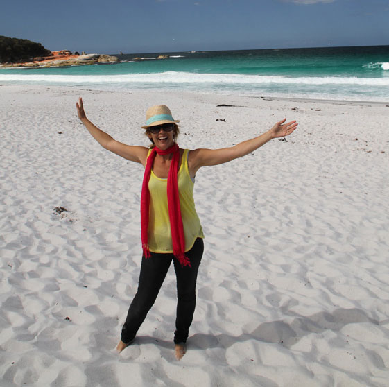 Jen from Places We Go at the Bay of Fires 