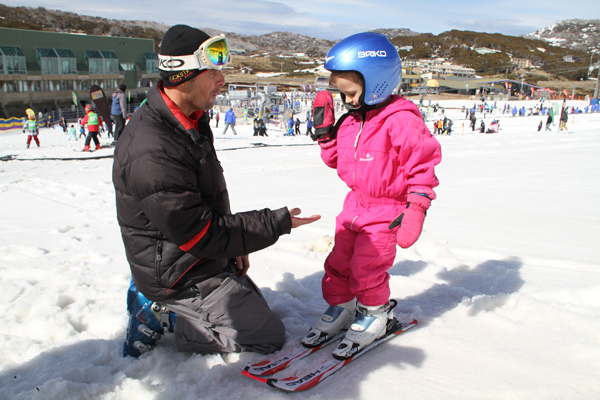 Family snow holiday in Australia - ski school