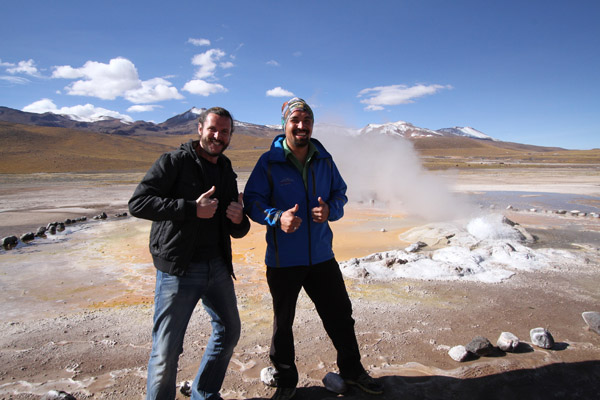 Glenn & Roberto chilling out in Atacama, Chile