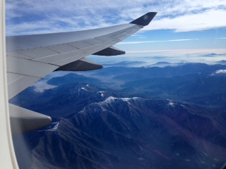 Flying over the Andes towards Brazil