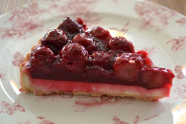 Traditional Russian Food - Sour cherry tart