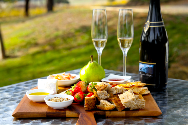 Buxton Ridge wine and food platter romantic weekend away