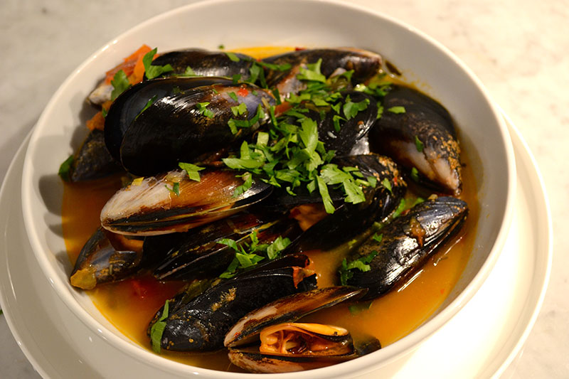 mussels with wheat beer